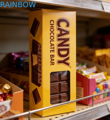 チョコレートバーの包装用 透明窓付き カスタム 生物分解性食品級 クラフト紙箱