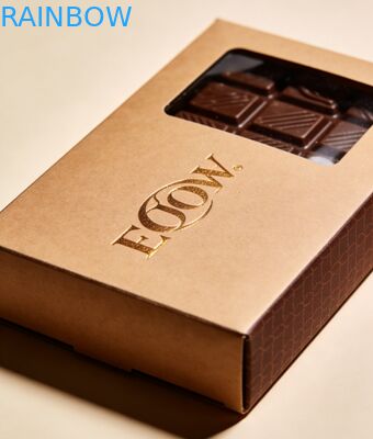 チョコレートバーの包装用 透明窓付き カスタム 生物分解性食品級 クラフト紙箱