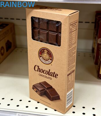 チョコレートバーの包装用 透明窓付き カスタム 生物分解性食品級 クラフト紙箱