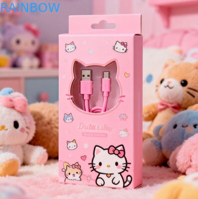 USBケーブルパッケージ用のホットスタンピング仕上げ付きカスタマイズ可能な350g厚紙ボックス