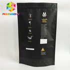 印が付いているマットの黒の表面のコーヒー バッグのジップ ロック式のFDAを包む食品等級のプラスチック袋