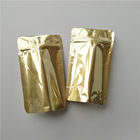 注文ロゴはコーヒー袋、金の金属ジップ ロック式の食品包装袋を立てます
