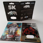 3Dカード プラスチック包装の包装の習慣は紙カードのサイ7のジャガー30000の性の丸薬パックを印刷しました