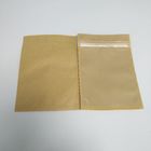 マイラー平らなジップ ロック式の12*17.5cm Customedの印刷を包むブラウン クラフトのティーバッグ