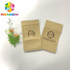 紫外線印刷チョコレート・バーのパッキングのための3つの側面によって密封されるジッパーの技術の紙袋