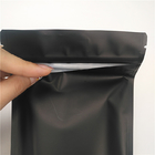 黒い無光沢の二重ジッパーCMYKのプラスチック袋の包装