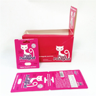 注文の印刷の点の紫外線官能的な強化の紙カードのピンクの猫の包装のペーパー ディスプレイ・ケース