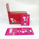 注文の印刷の点の紫外線官能的な強化の紙カードのピンクの猫の包装のペーパー ディスプレイ・ケース