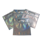レーザー光線写真レーザー化粧品の包装袋CMYKのジップ ロック式のハンドル