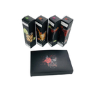 香水/CBDオイルの包装のための黒い無光沢の紫外線印刷の注文の紙箱