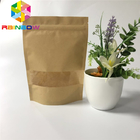 食糧/軽食のための注文の印刷されたブラウン クラフトの紙袋のジップ ロック式のペーパー包装の袋
