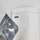 OEMの習慣1/8のOZの白いロゴのサイズのResealableアルミ ホイル包装の袋の上の立場120ミクロンのクラフト紙の