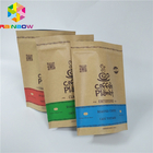 ジッパーの食糧貯蔵のペーパー袋袋が付いているブラウン注文の印刷された包装のクラフトの紙袋