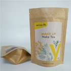 ミルクの茶粉Resealableジッパーが付いているガセットの袋のクラフト紙の食糧袋の上の包装袋の立場のヒート シール