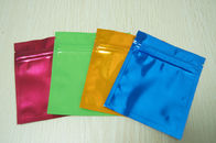 Ziplock と平らな小さく多彩なアルミ ホイル袋の光沢のある 3 側面のシール マイラー