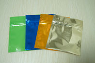 Ziplock と平らな小さく多彩なアルミ ホイル袋の光沢のある 3 側面のシール マイラー