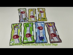 カスタム印刷 3.5G 7G マイラーバッグ ダイカット 不規則なポーチ ジッパー付き