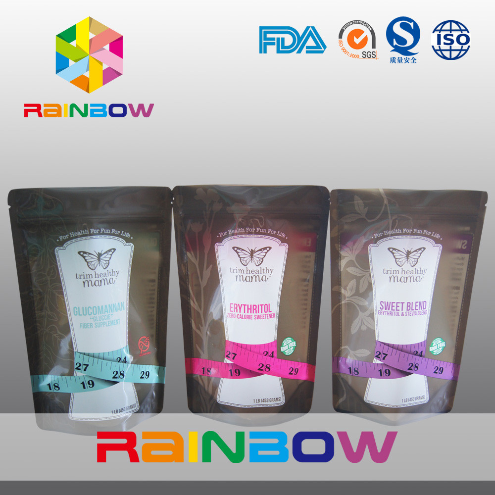 甘味料の同輩のためのジッパーの軽食袋/プラスチック食品包装を立てて下さい