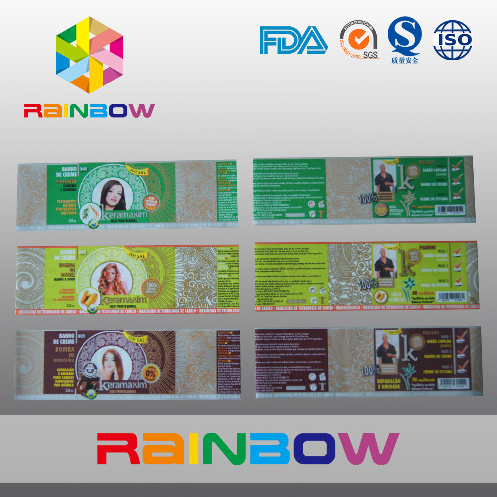 ロールで包む飲み物のびんのためのポリ塩化ビニールの熱収縮スリーブのラベル