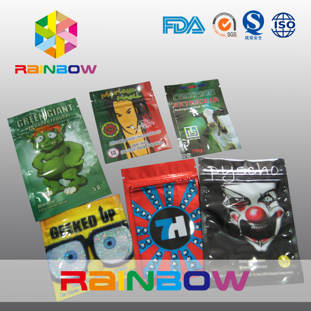 3 側面のシールの草の香の包装/スパイスのポプリのジッパー袋