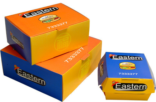 ファースト・フードのレストランのための習慣によって印刷される設計と包む Premiium の紙箱