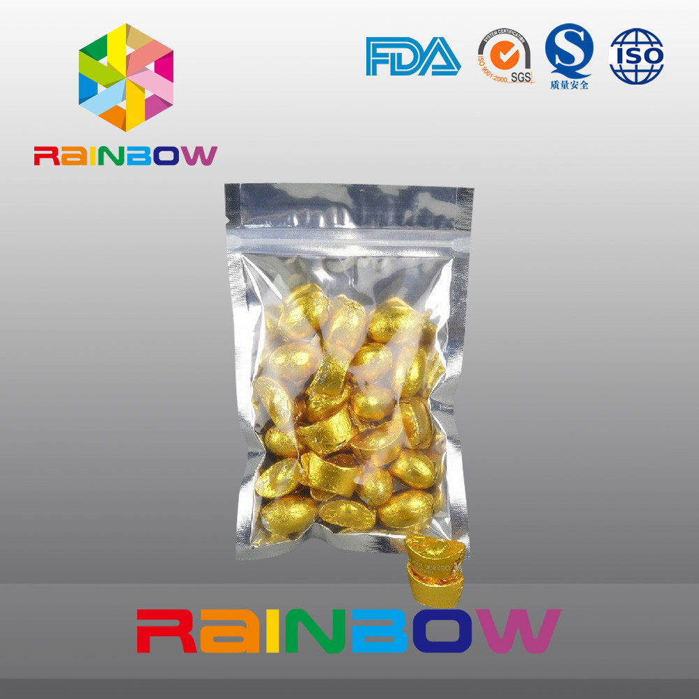 ジッパーが付いている前部 Transprent の背部ホイルを包む 100g 軽食袋