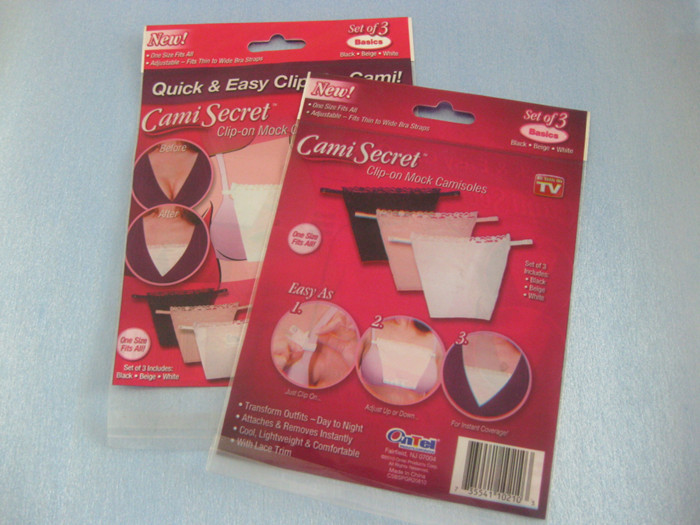 ブラ、女性のランジェリーのための Cami の秘密袋を包む赤いプラスチック プラスチック袋