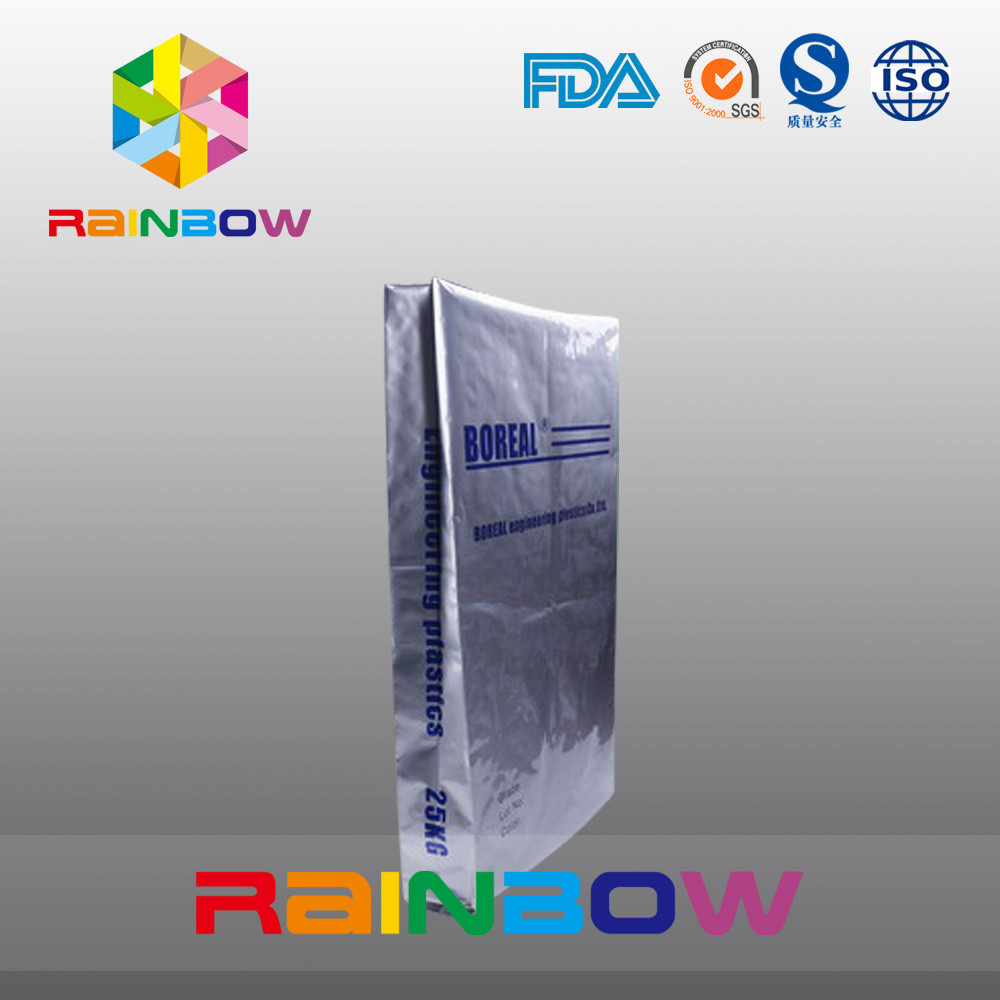 25kgs は蛋白質の粉の包装のためのガセットのアルミ ホイルの袋に底を付けます