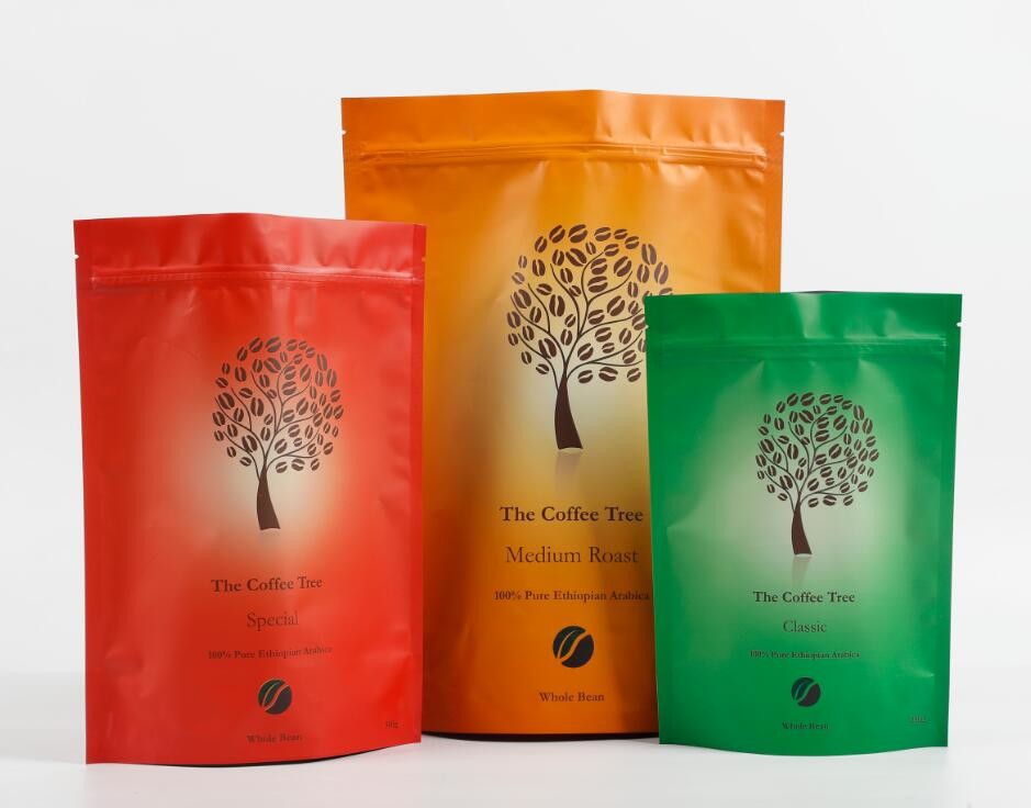 Doypackのクッキーの軽食袋のジッパーが付いている包装の麻袋の上の柔らかいタッチの立場