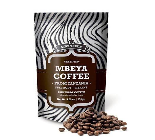 ジッパー、ブラウンのコーヒー バッグの食糧袋が付いているマットのアルミ ホイルのコーヒー バッグを立てて下さい