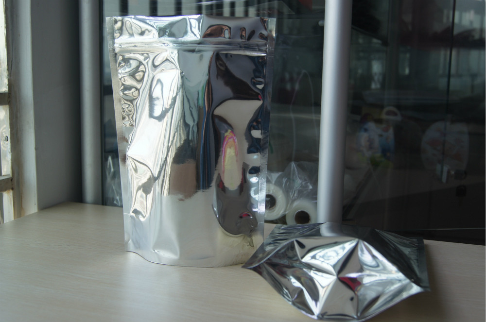 カスタマイズされた明白なアルミ ホイル ジップ ロック式袋は/ホイルの袋の包装を立てます