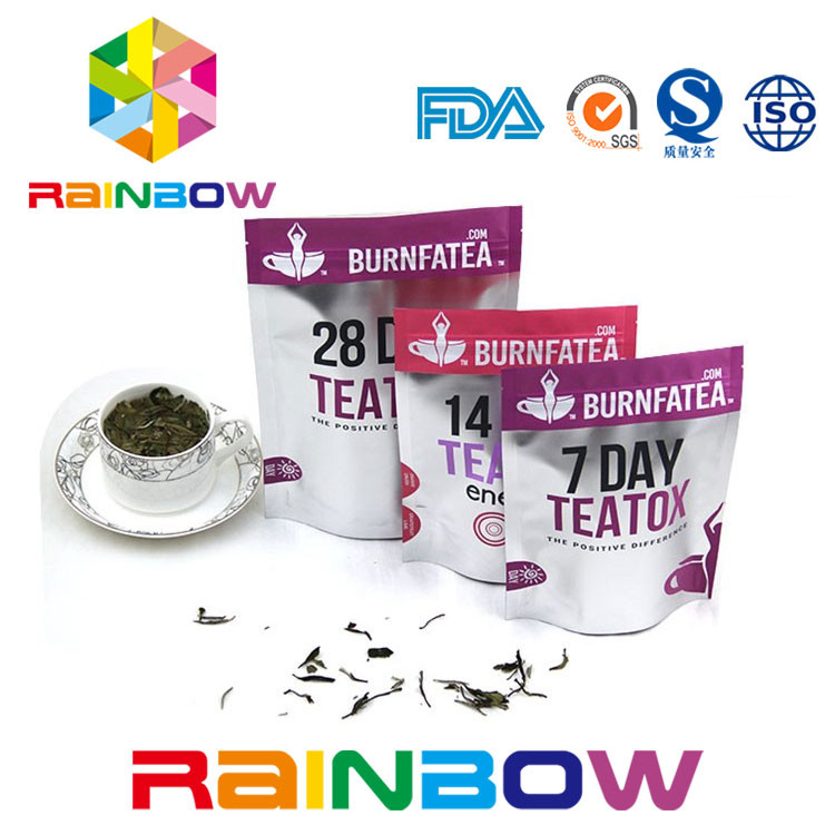 生物分解性茶袋のマイラーの Ziplock によって薄板にされる茶パッキング袋を立てて下さい