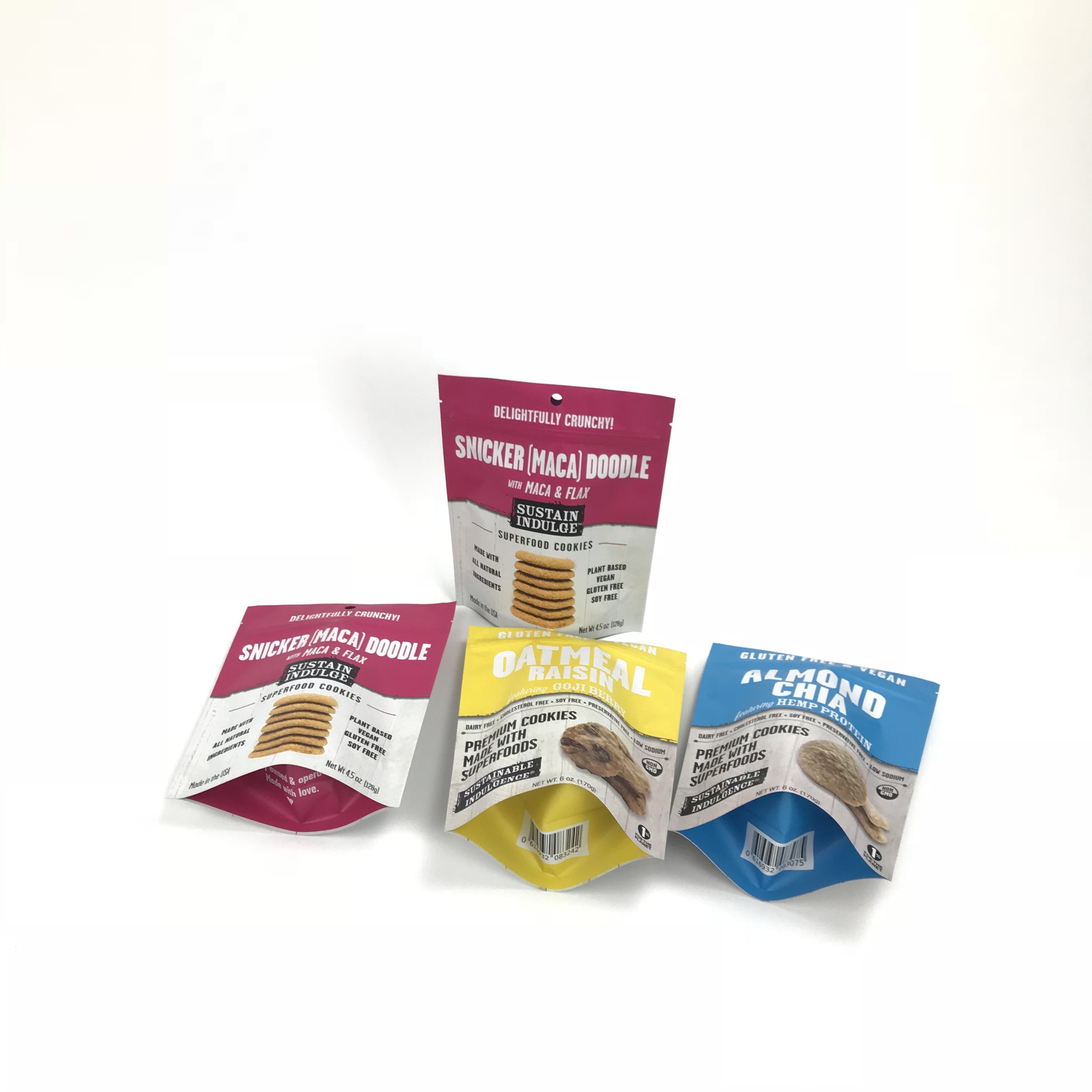 袋の上の3.5g臭いの証拠のZiplockの立場は砂糖菓子のクッキーのプラスチック包装の袋を