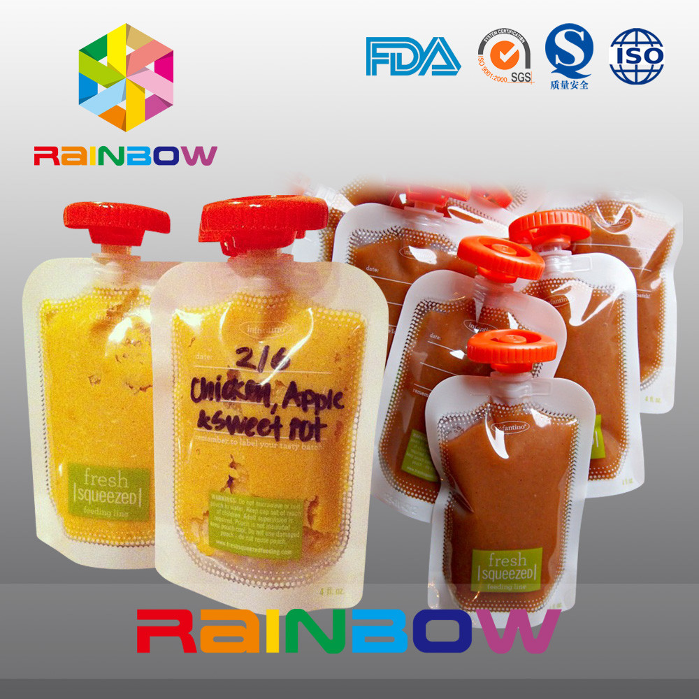 明確な自己の込み合い/ジュースの子供の赤ん坊のための食糧 Packging 再使用可能な袋のための永続的な口の袋