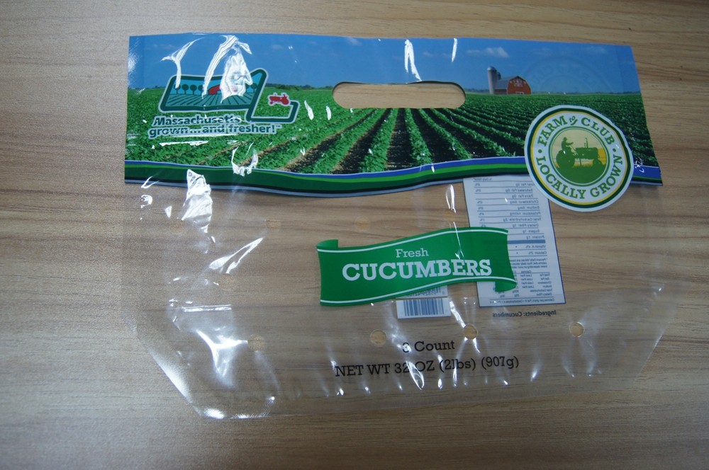 食品等級の透明な新鮮な果物の野菜プラスチック貯蔵のジッパーの包装袋