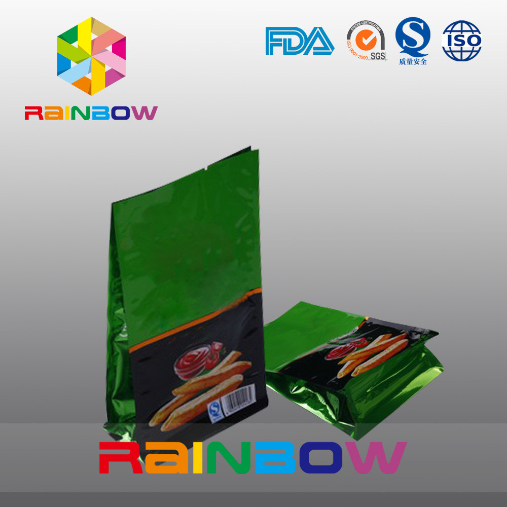 アルミ ホイルのポリ袋、スナック/フライ ドポテトのための平底 8 のシールの袋