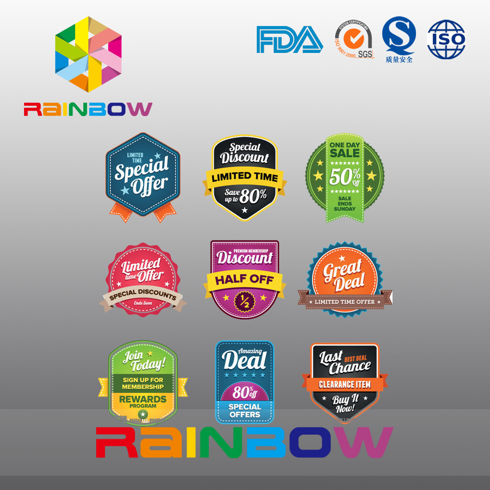 ペーパー磁石のステッカーのペーパー ラベル、健康食品のための不規則なシルク スクリーンのワインのラベル