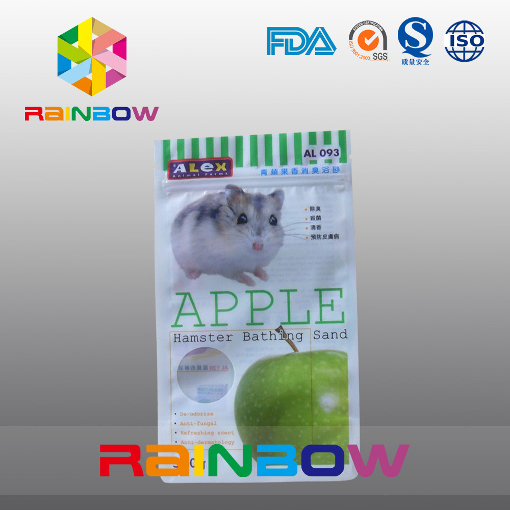 3 -砂/ペット フードを浸しているパッキングのハムスターのための円形の窓が付いている側面のシーリング ジップ ロック式の袋