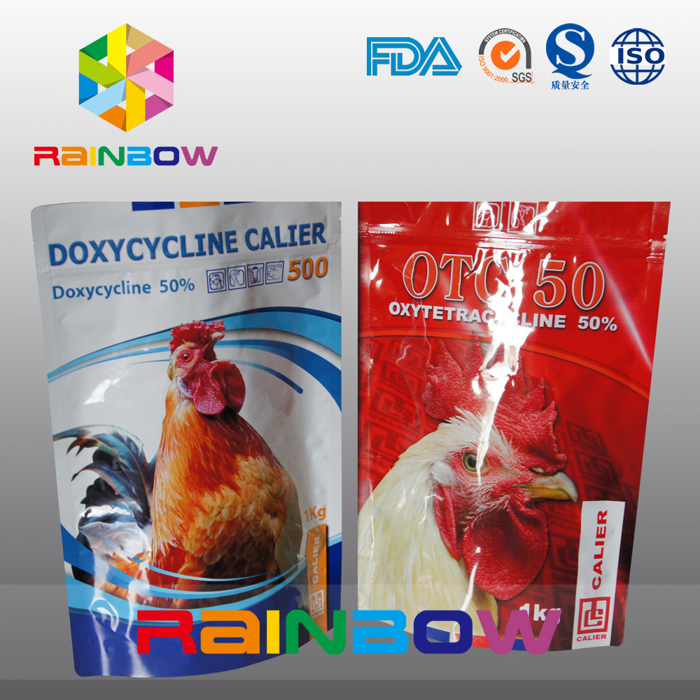 習慣はあなた自身のロゴ ジッパーが付いているペット/Tukey の食糧貯蔵の袋を立てます