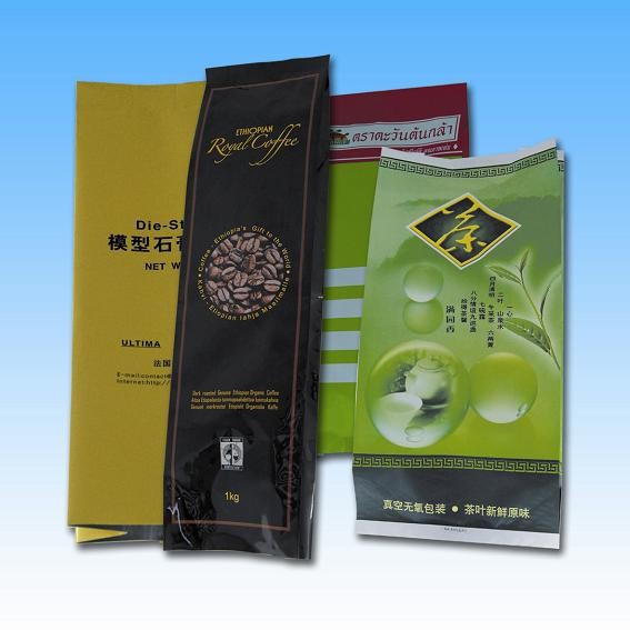 包むアルミ ホイルの側面のガセットのクォードのシール コーヒー/茶 Pacakging 袋