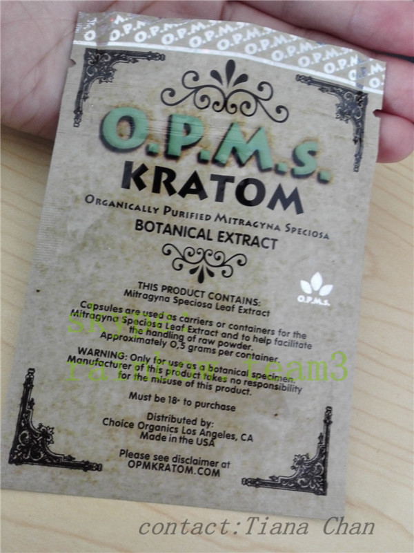 アルミ ホイルは kratom から得られる高められた kratom の粉のための袋を立てます