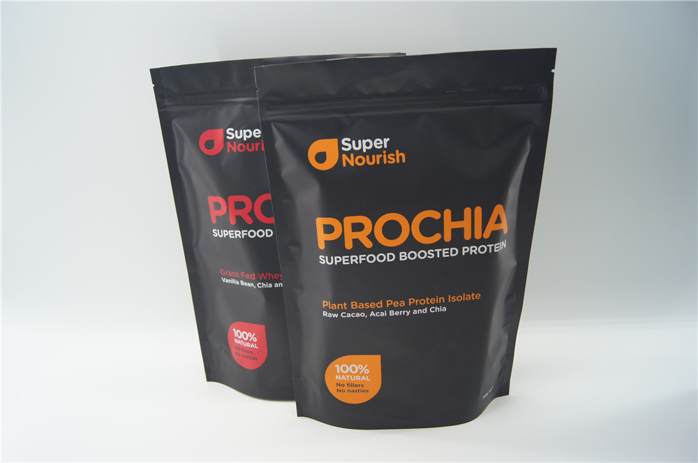 カスタマイズされた500g底ガセット袋、蛋白質ホイルは立てますジップ ロック式の袋を並びました