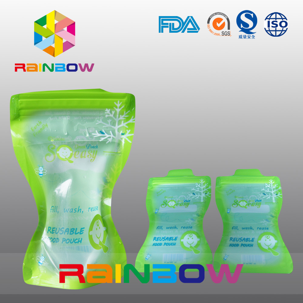 包む液体の口の袋は口が付いている赤ん坊の袋を立てます