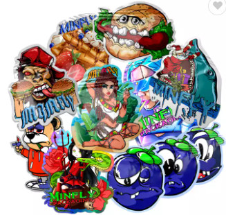 ソフトタッチ食用食品包装袋 3.5g クッキー特別な形状ダイカットマイラーバッグ