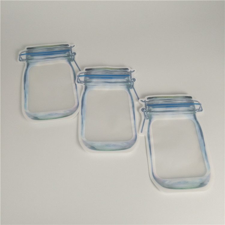 カスタム形状ダイ カット マイラー バッグ 3.5g ホログラフィック ジップ ロック式の臭いの証拠袋