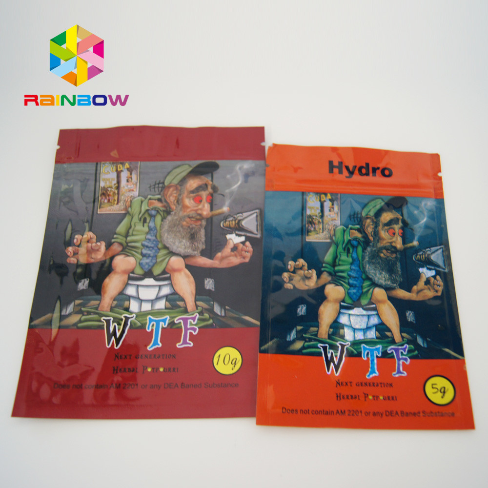 葉のCanabisの甘い化学粉の小さいヒート シールはジッパーおよび破損のノッチと袋に入れます