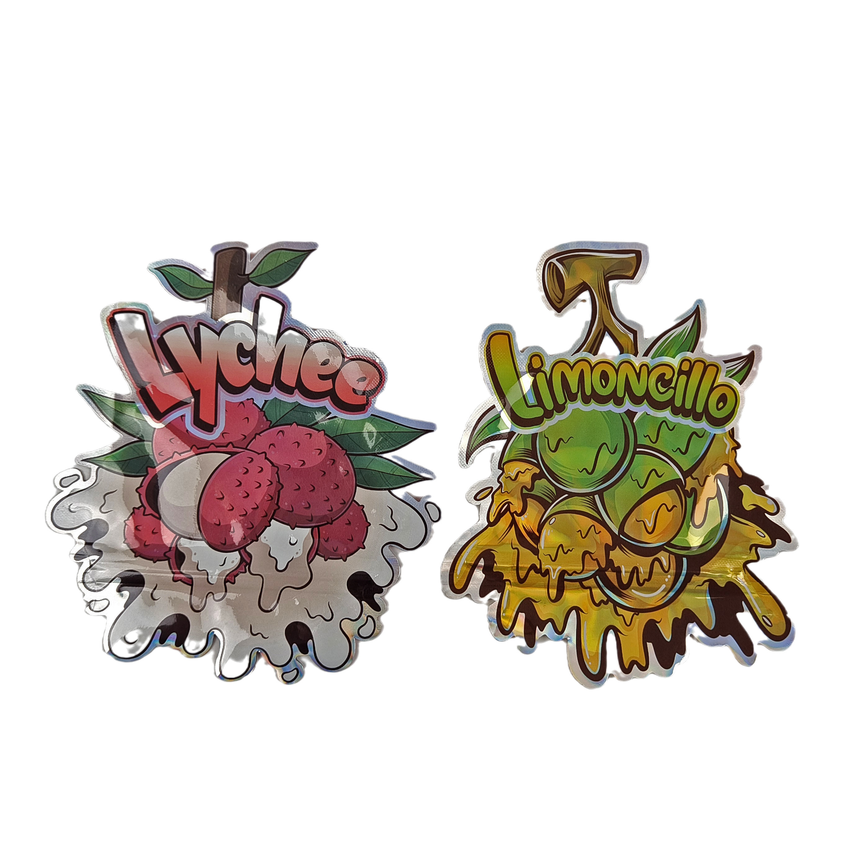 3.5 グラム 7 グラムのキャンディ クッキー不規則なカスタムの特殊な形状の包装臭気防止マイラー ダイ カット袋