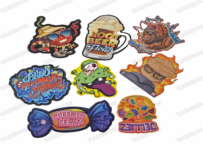 食用のマイラーはジップ ロック式3.5gキャンデーのクッキー袋が付いている型抜きされたpecial定形プラスチック袋を袋に入れる