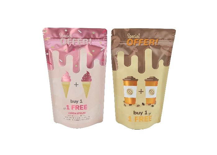 袋の注文の食糧茶包装のアルミ ホイルのマイラー袋の上の無光沢の金属立場