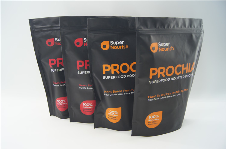 食品等級は振動の粉の包装のためのジッパーが付いている袋を立てます